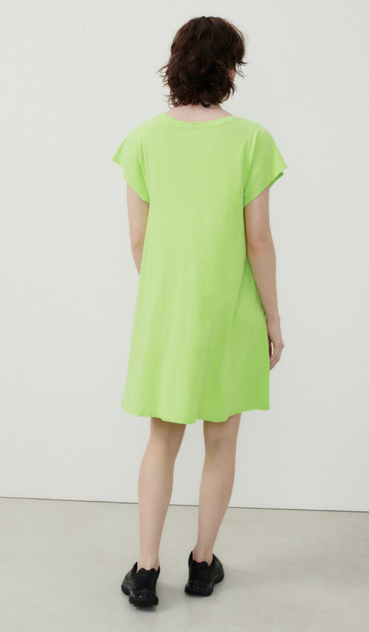 Lopintale T-shirtkjole Neon Green
