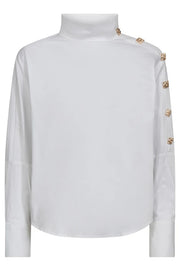 SannaCC Asym Button Blouse