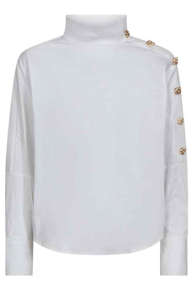SannaCC Asym Button Blouse