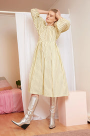 Gladlaks Dress Yellow Stripe