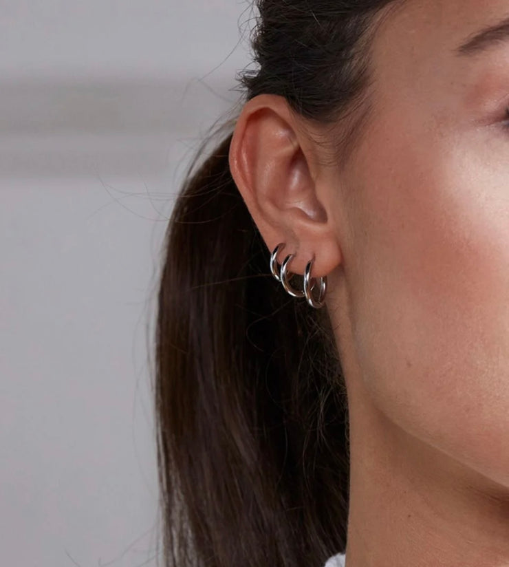 Triple Pair Hoops Gold