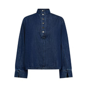 AzminaCC Denim Placket Blouse