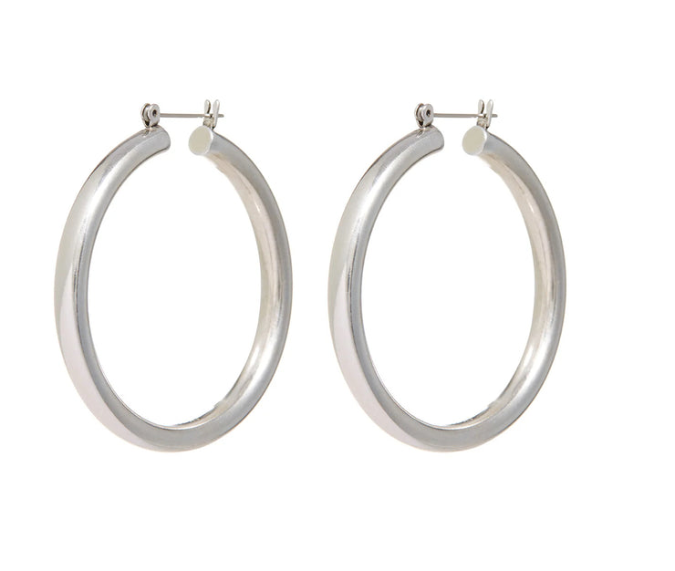 Amalfi Tube Hoops Silver