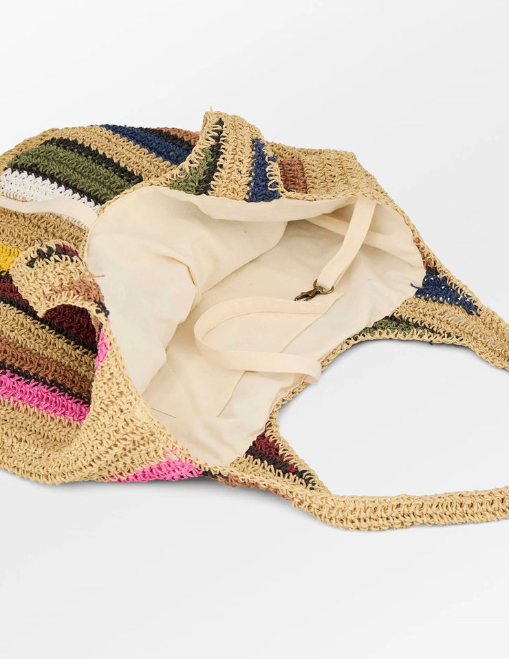 Striped Wafted Carolina Bag