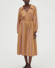 Elassticated Midi Dress Pink/Orange