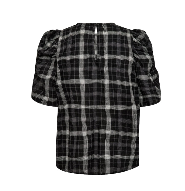 SallyCC Check SS Blouse