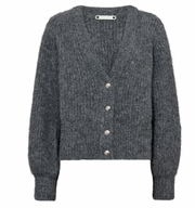 CoralieCC Button Rib Knit Grey Mel