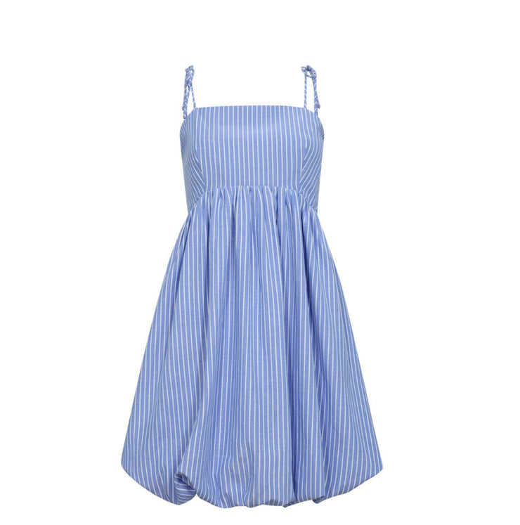 TeaCC Stripe SS Balloon Dress
