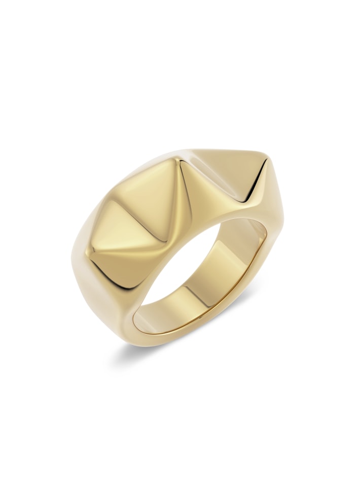 Peak Rivet Ring Gold Gold