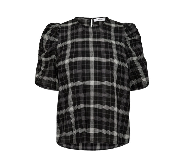 SallyCC Check SS Blouse