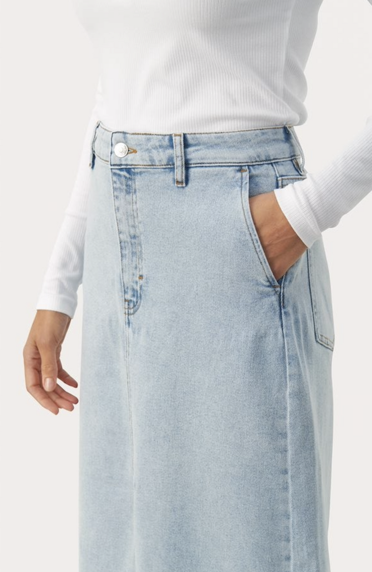 CaliahPW Skirt Washet Light Blue Jeans