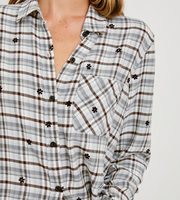 Milo Shirt Brown, White, Grey Check