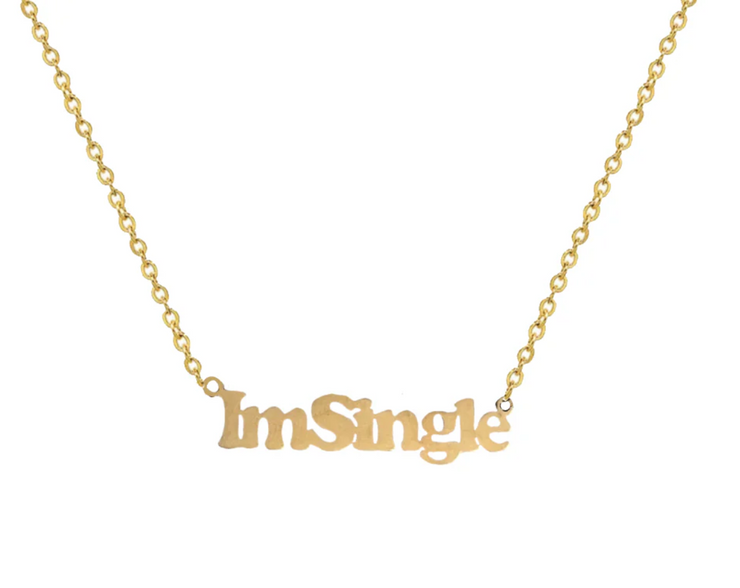 I´m Single Necklace Gold