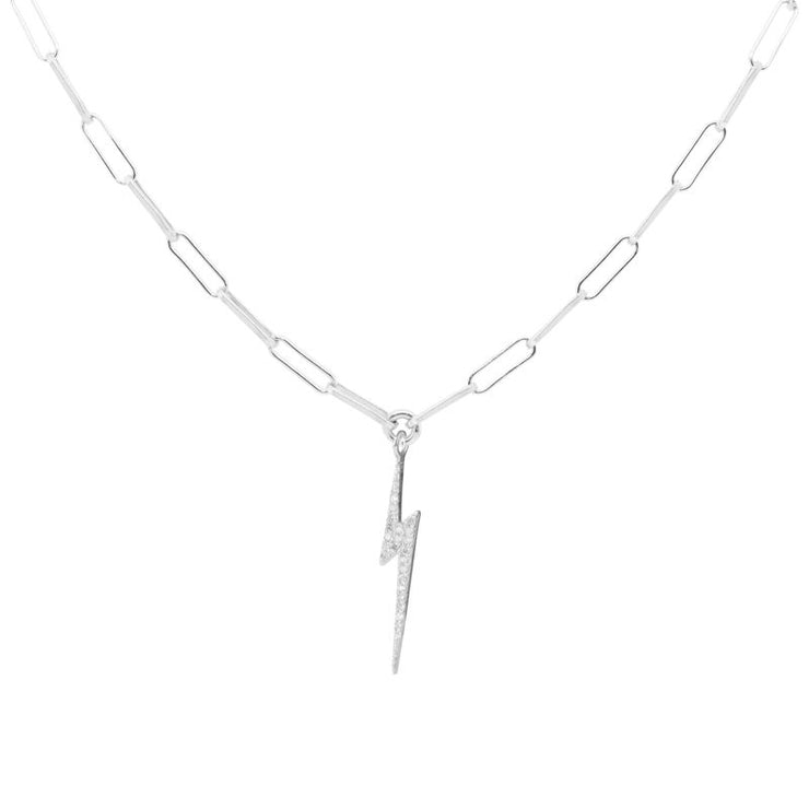 Bolt Chain Necklace Silver