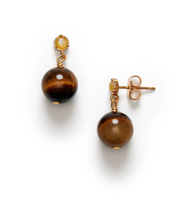 Ball Earring Brown