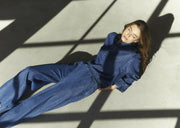 AzminaCC Denim Placket Blouse