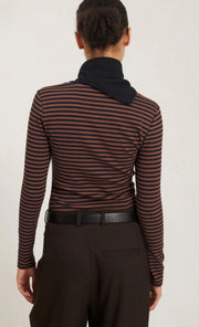 Ludmilla Ls Tee Brown Stripe