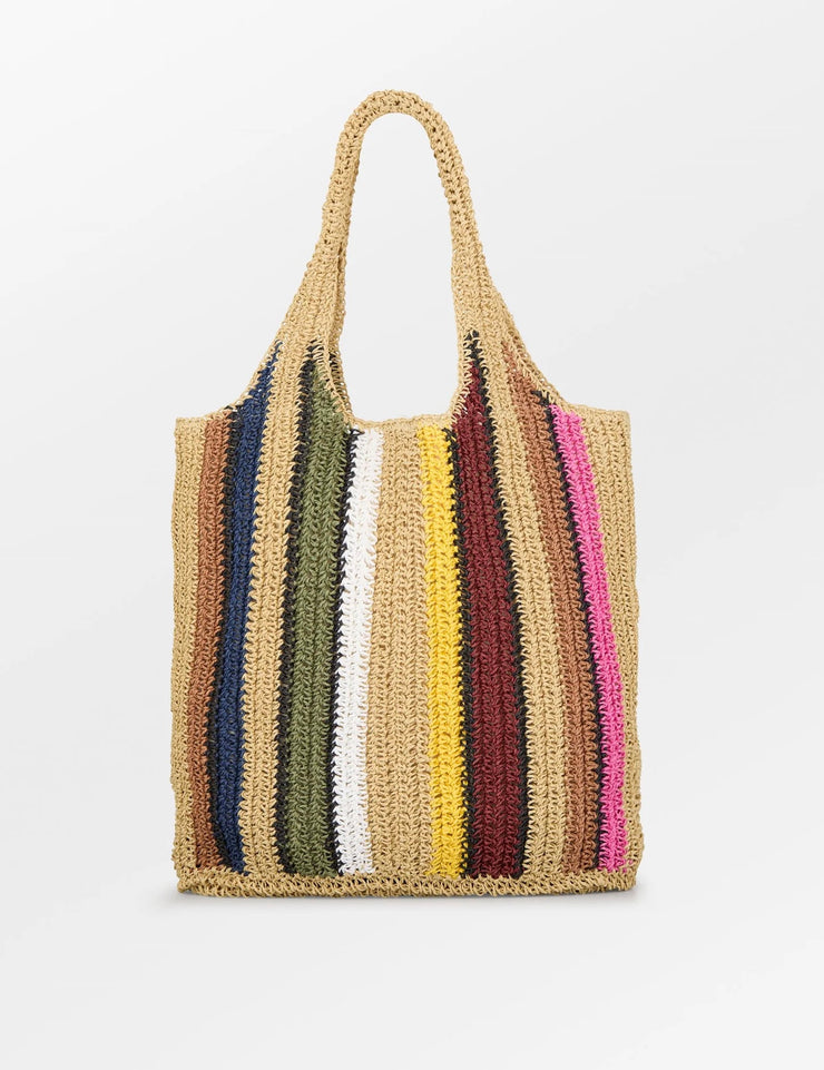 Striped Wafted Carolina Bag