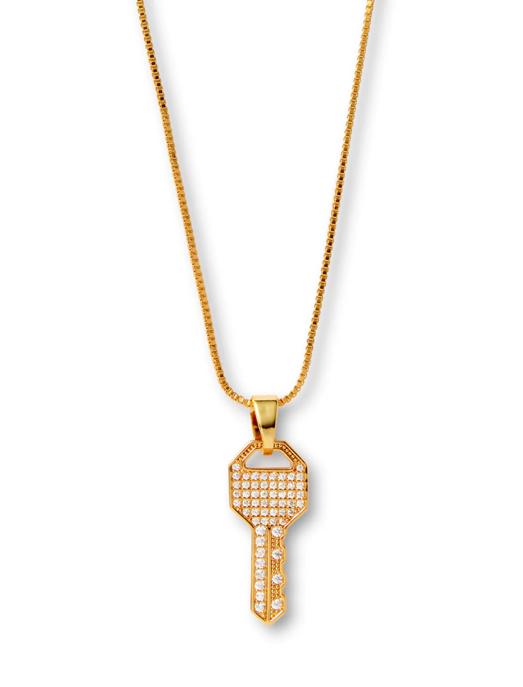 Ignition Key Necklace Gold