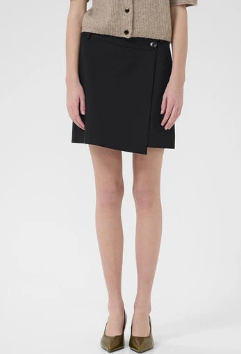 GZpaula melange MW wrap skirt