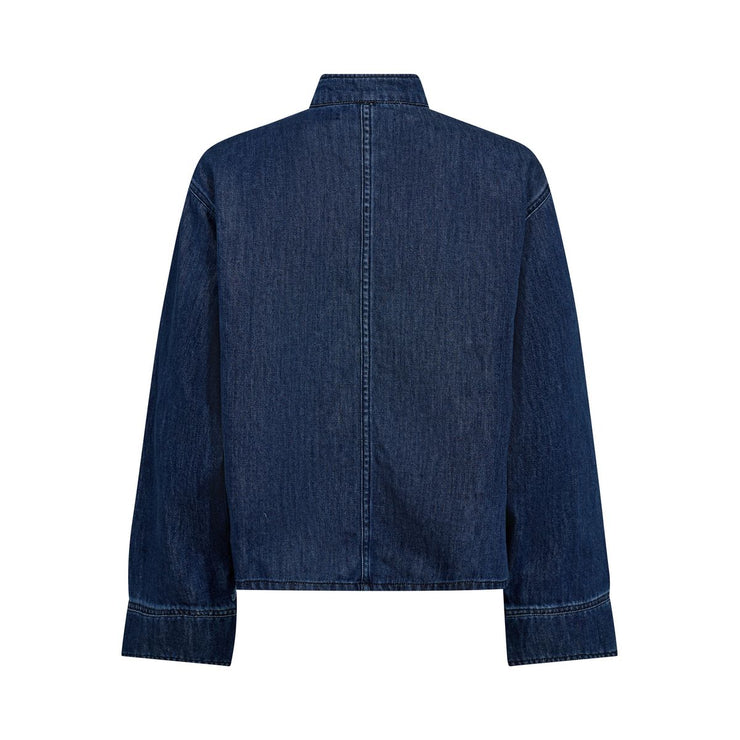 AzminaCC Denim Placket Blouse