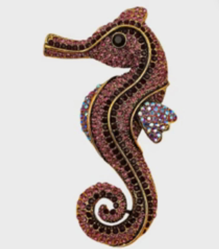 Seahorse Brooche Pink