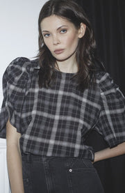 SallyCC Check SS Blouse