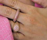 Pave Signet Ring Hot Pink