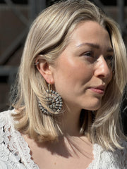 Zebra Lumaca Earrings Black/Silver