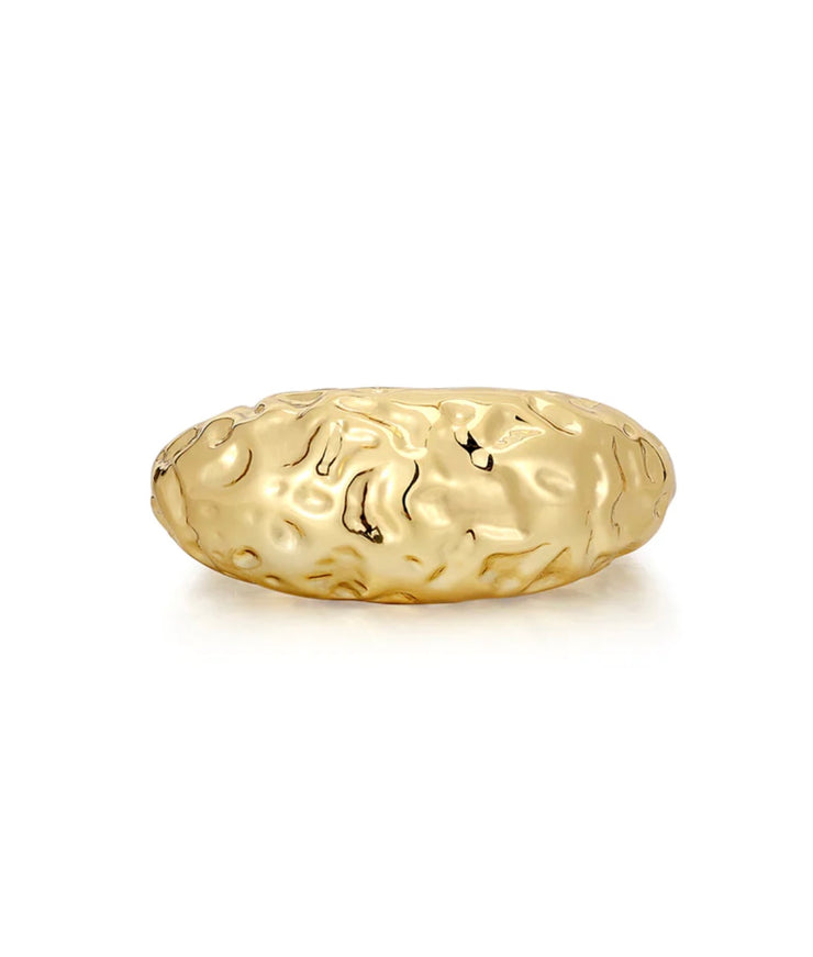 Molten Signet Ring - Size 7 Gold