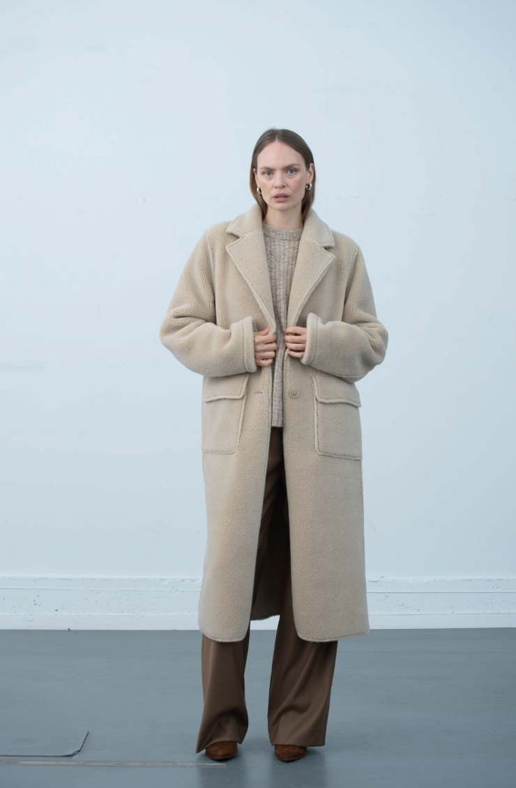 Wyatt Faux Shearling Ecru