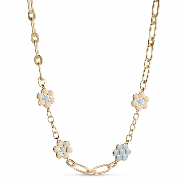 Blossom Necklace Gold W Enamel