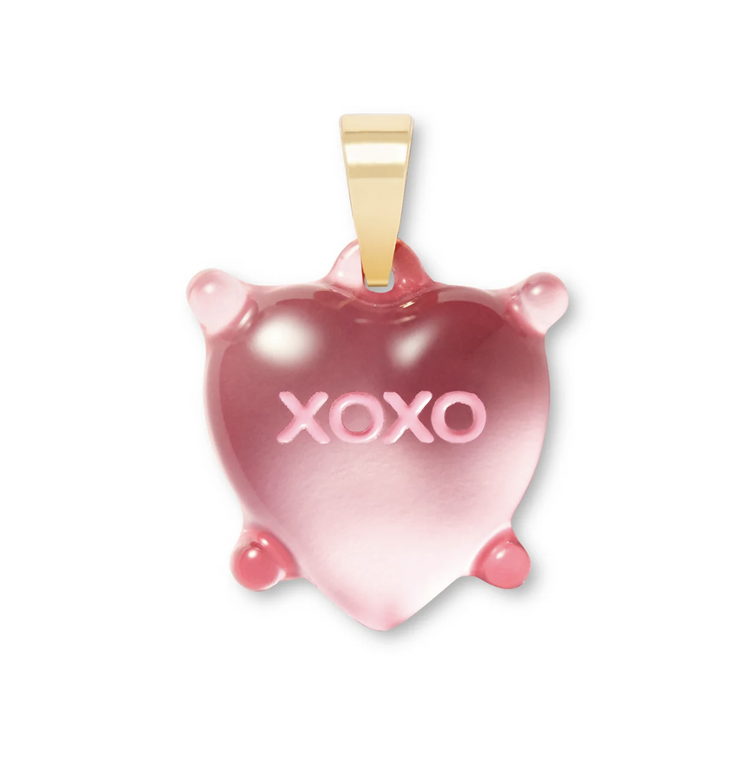 Dilemma Heart XOXO Pink/Gold