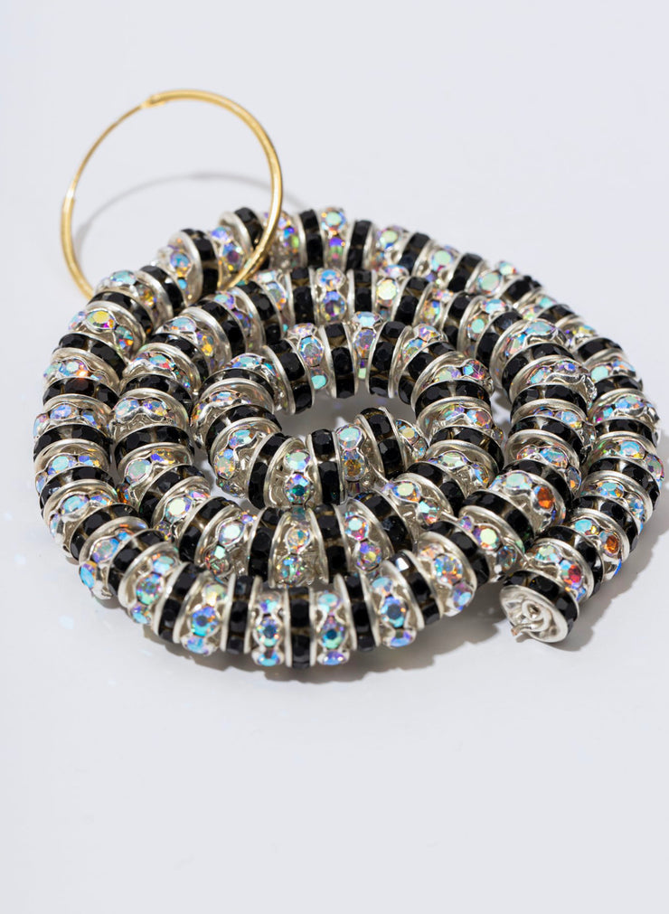 Zebra Lumaca Earrings Black/Silver
