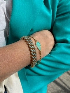 Mexican Chain Bracelet Turquoise