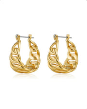 The Louis Chain Hoops Gold