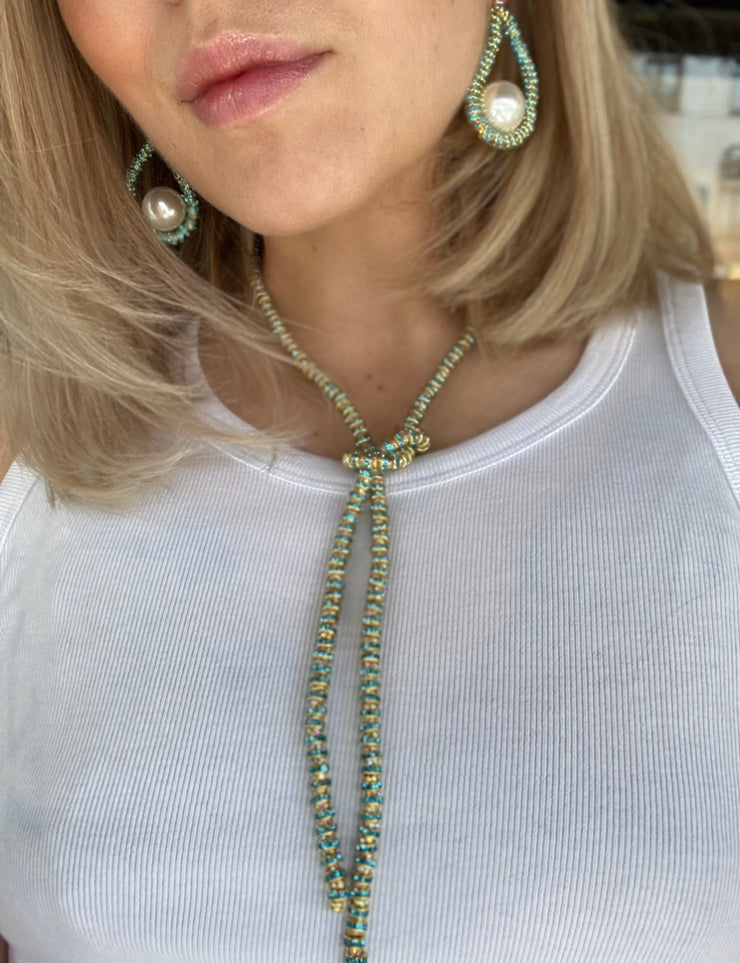 Turquoise Skinny Serpent Chain Turquoise