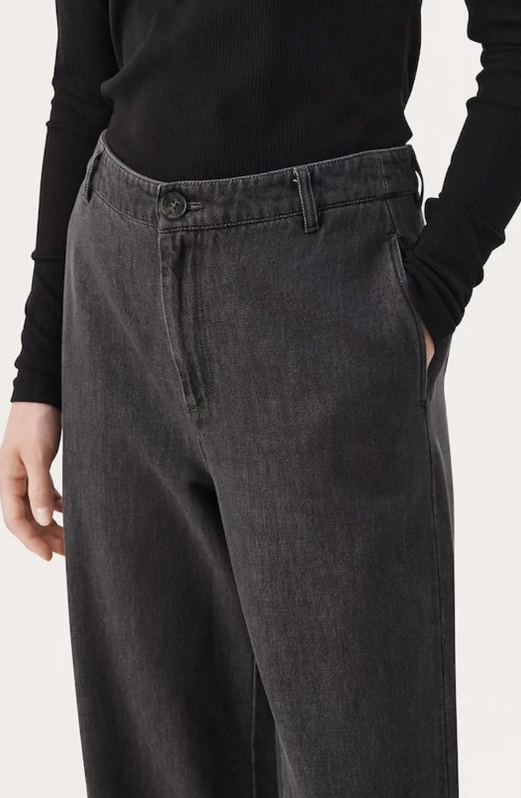 CoraliePW Trouser Washed Black