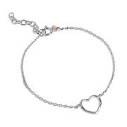 Organic Heart Bracelet Silver
