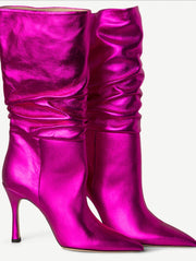 Axelle Metallic Boot Hot Pink